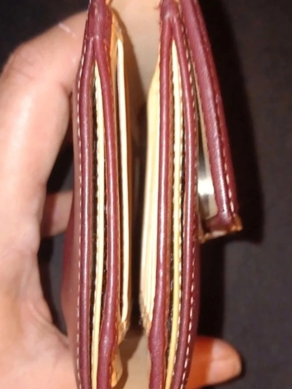 Coach Vintage Burgundy LEATHER Compact Wallet